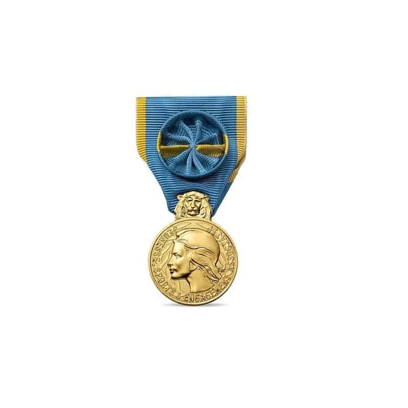 Médaille d'Honneur Jeunesse, Sports et Engagement Associatif - Or (doré)