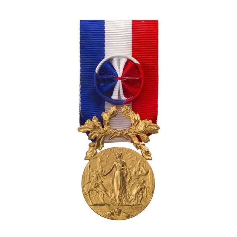 Médaille d'Honneur pour acte de Courage & Dévouement - Or (doré)