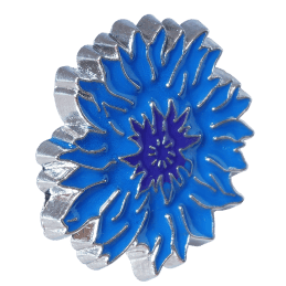 Pin's Bleuet - Diamètre 14 mm